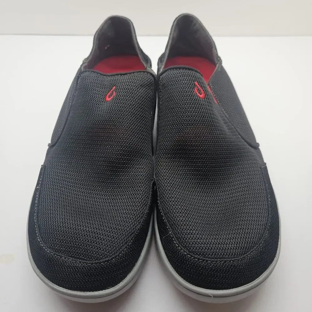 Olukai Slip-On Casual Shoes Sneakers Nohea Mesh Black Size 13 10188-4040